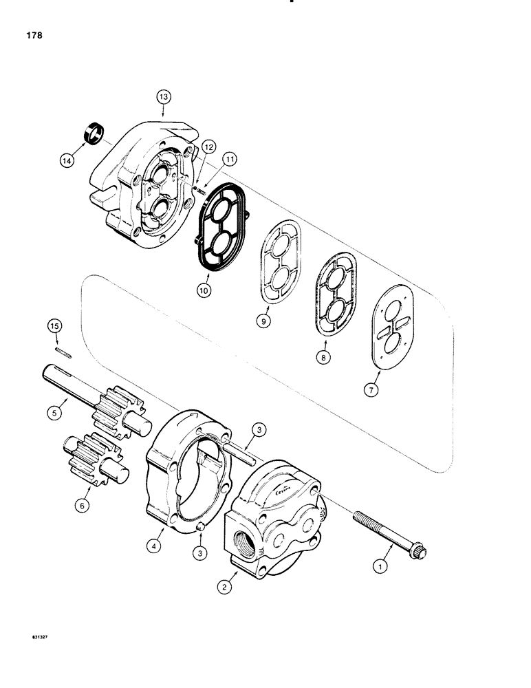 Схема запчастей Case P60 - (178) - H575886 HYDRAULIC PUMP (35) - HYDRAULIC SYSTEMS