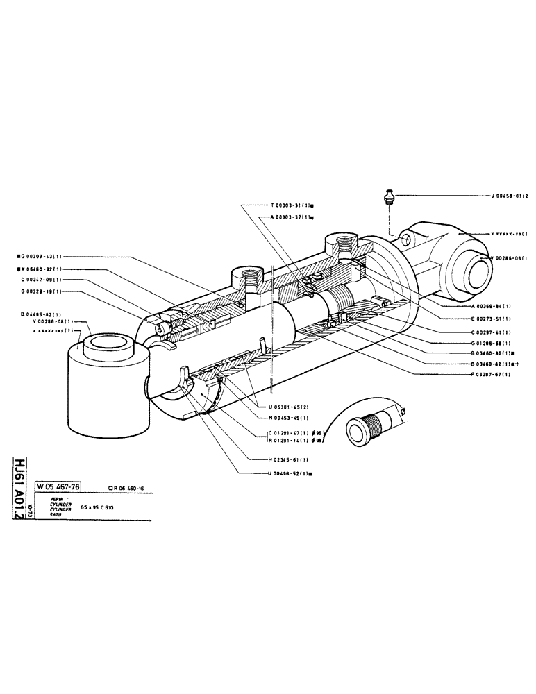 Схема запчастей Case TC45 - (184) - CYLINDER 