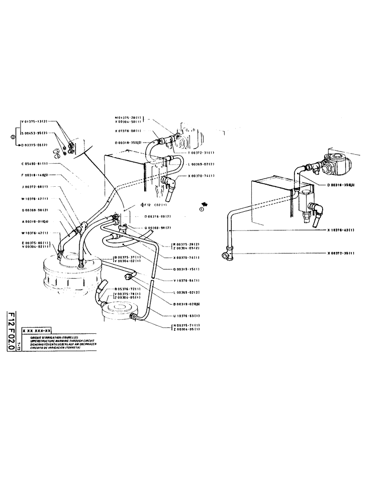 Схема запчастей Case LC80M - (053) - UPPERSTRUCTURE WARMING THROUGH CIRCUIT 