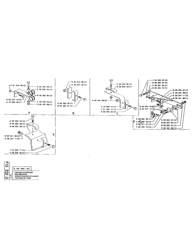 Схема запчастей Case RC200L - (059) - PIPES MOUNTING 