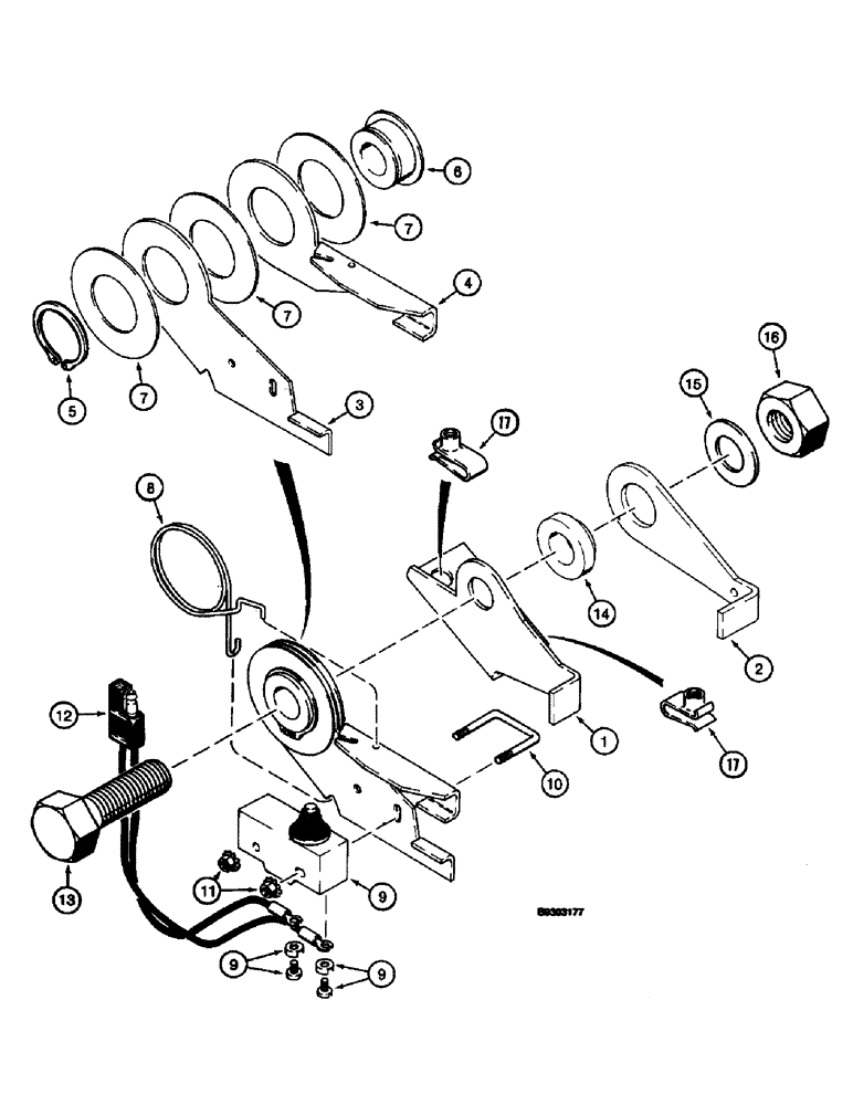 Схема запчастей Case 660 - (4-25A) - NEUTRAL START SWITCH ASSEMBLY - H673443, ATTACHMENT SPEED CONTROL (04) - ELECTRICAL SYSTEMS