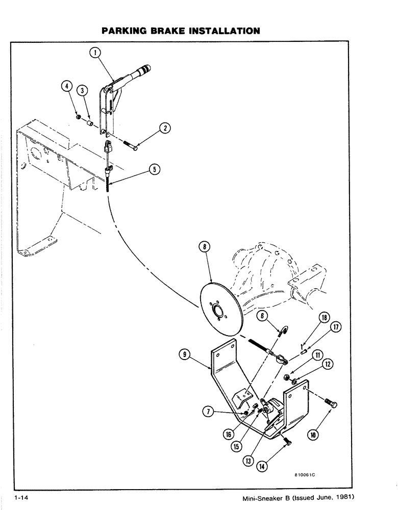 Схема запчастей Case CASE - (1-14) - PARKING BRAKE INSTALLATION (07) - BRAKES