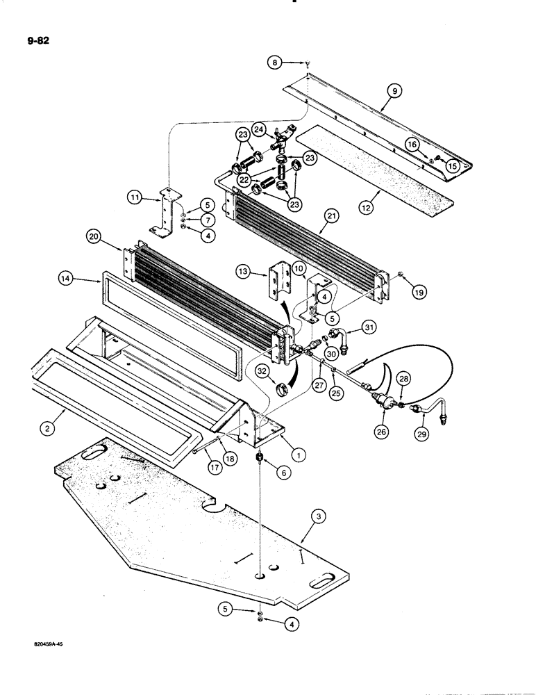 Схема запчастей Case W18B - (9-082) - HEATER AND AIR CONDITIONING PLENUM (09) - CHASSIS/ATTACHMENTS