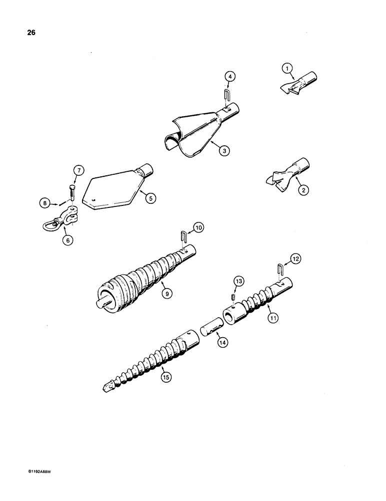 Схема запчастей Case CASE - (26) - BORING ATTACHMENTS 