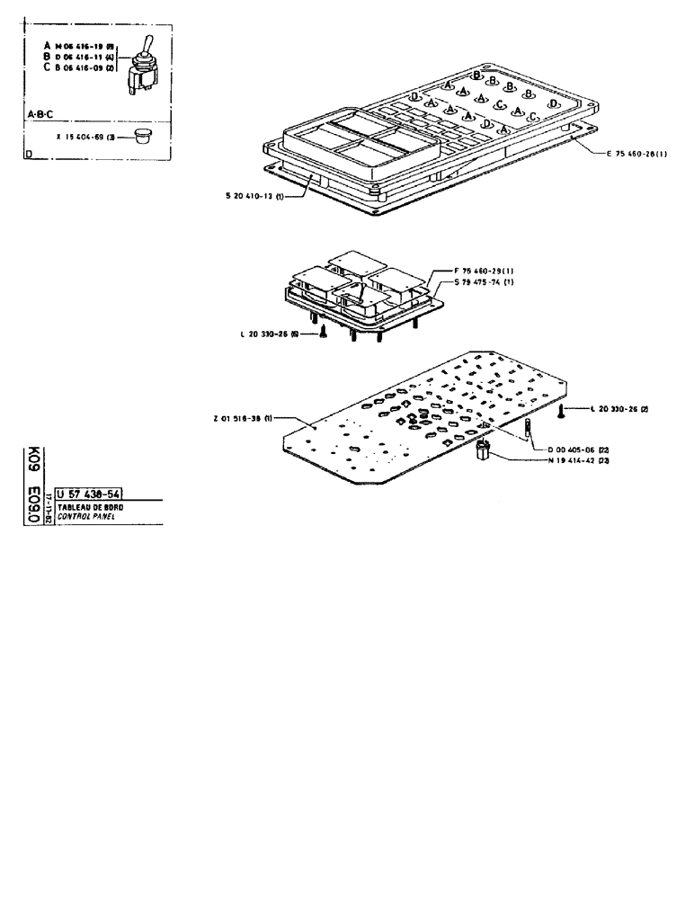 Схема запчастей Case 90BCL - (348) - CONTROL PANEL (06) - ELECTRICAL SYSTEMS