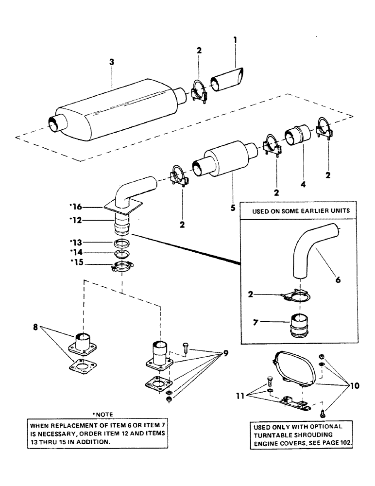Схема запчастей Case 40BLC - (048) - SPARK ARRESTORS, (USED ON UNITS WITH SERIAL NUMBER 760 AND AFTER) (01) - ENGINE