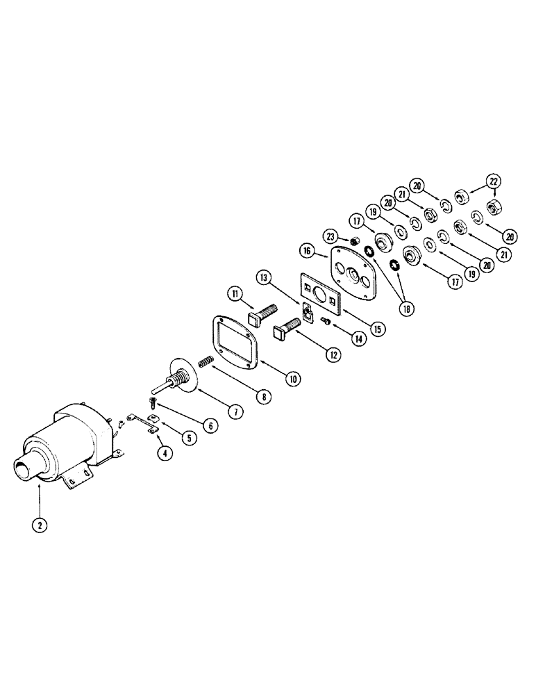 Схема запчастей Case 880 - (072) - A42376 SOLENOID, 24 VOLT, USED WITH R26136 STARTER (06) - ELECTRICAL SYSTEMS