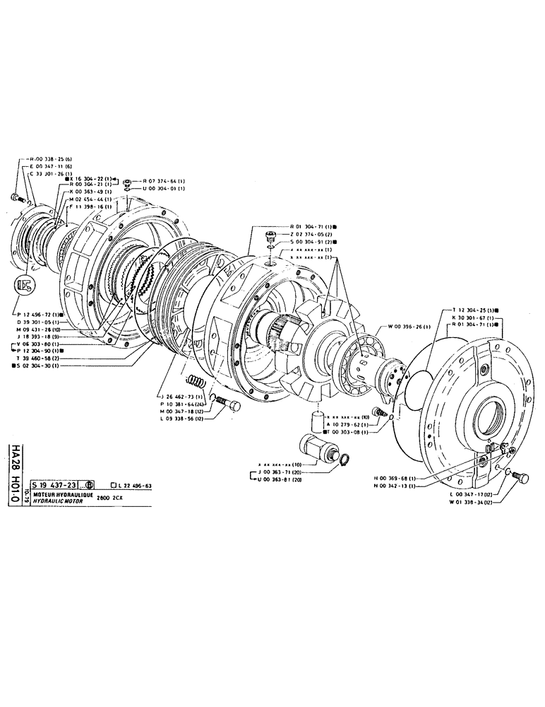 Схема запчастей Case 220 - (144) - HYDRAULIC MOTOR (07) - HYDRAULIC SYSTEM