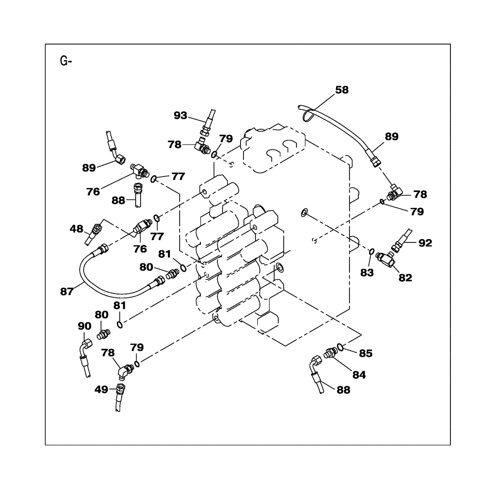 Схема запчастей Case CX300C - (08-040-00[01]) - HYDRAULIC CIRCUIT - PILOT - LEAK-OFF RETURN (08) - HYDRAULICS