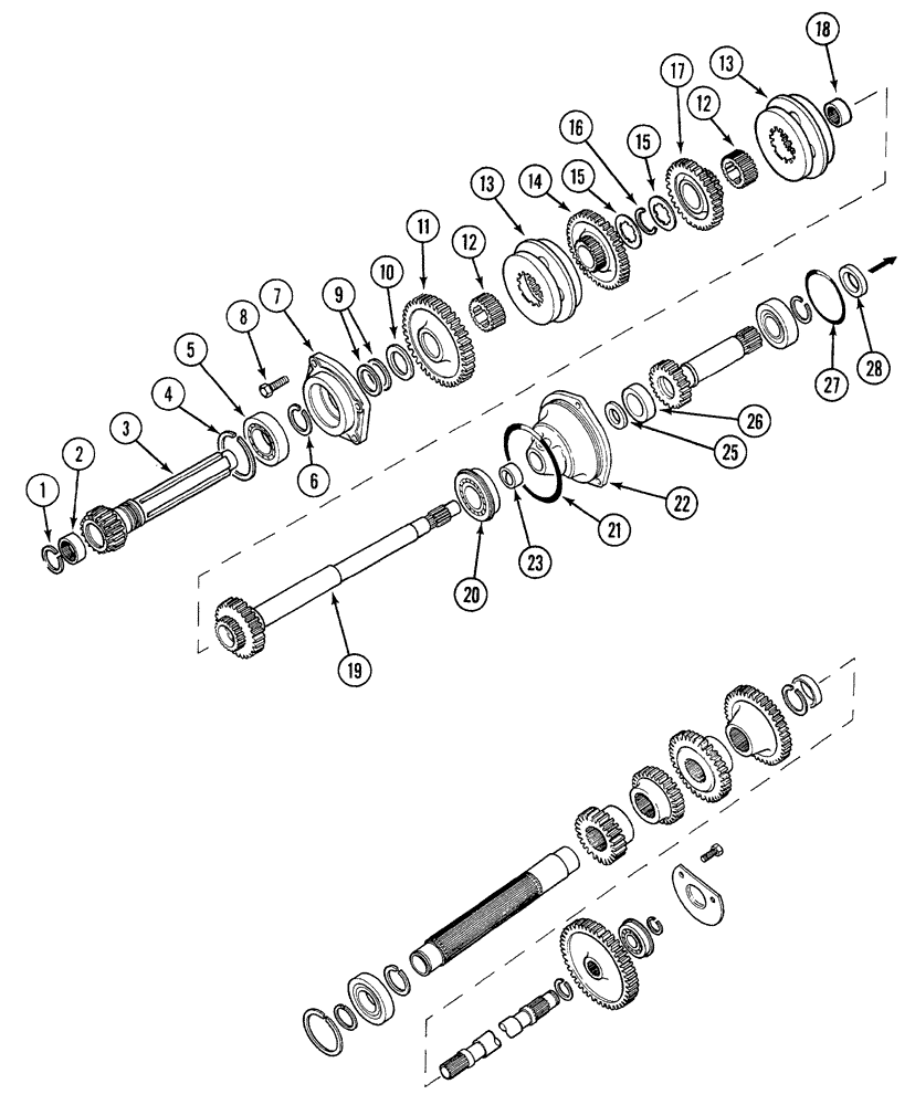 Схема запчастей Case 380B - (6-10) - SPEED TRANSMISSION (06) - POWER TRAIN