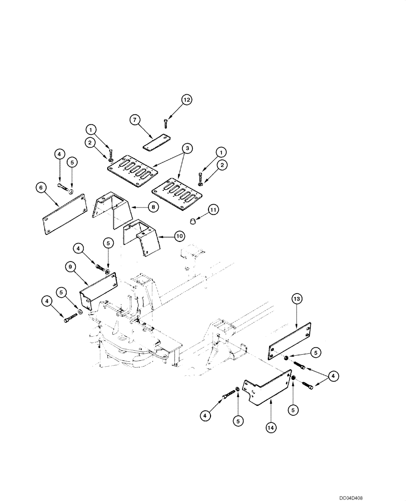 Схема запчастей Case 865 - (09.25[00]) - PROTECTION PLATES - REAR CHASSIS (09) - CHASSIS