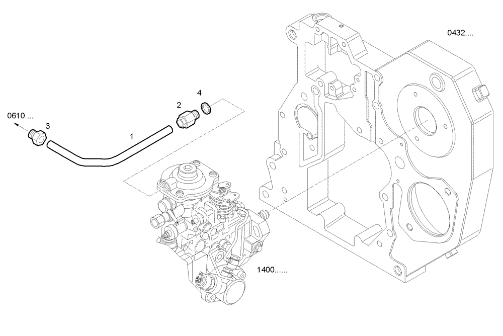 Схема запчастей Case F4GE9454K J604 - (1468.000) - L.D.A. PIPE 