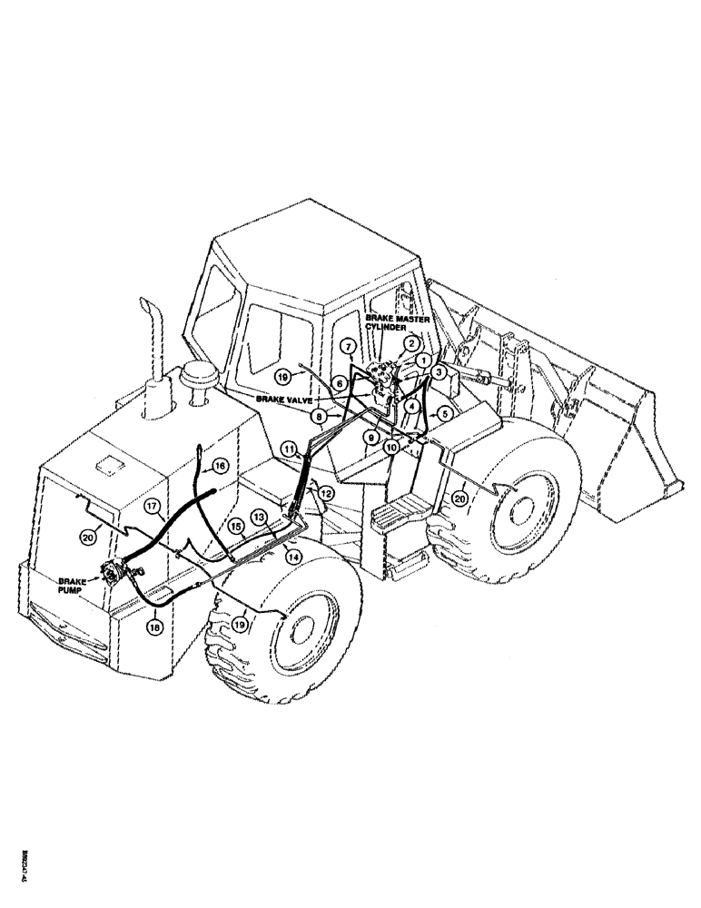 Схема запчастей Case W14C - (1-12) - PICTORIAL INDEX, BRAKE SYSTEM (00) - PICTORIAL INDEX