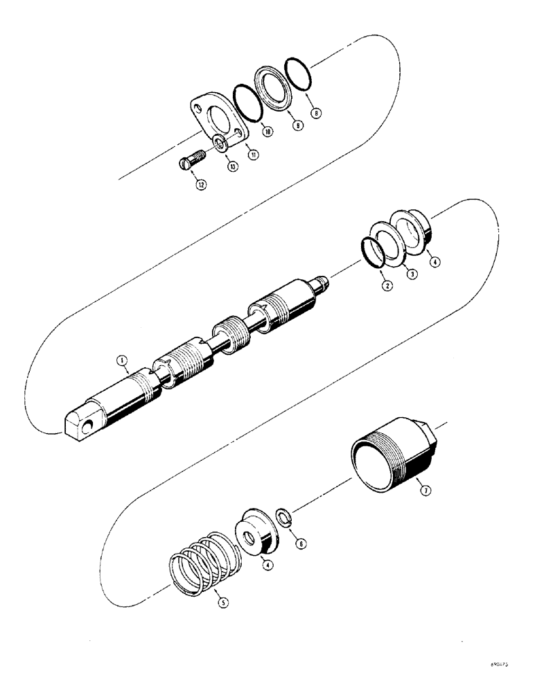 Схема запчастей Case 310G - (182) - THREE POSITION SPOOLS (07) - HYDRAULIC SYSTEM