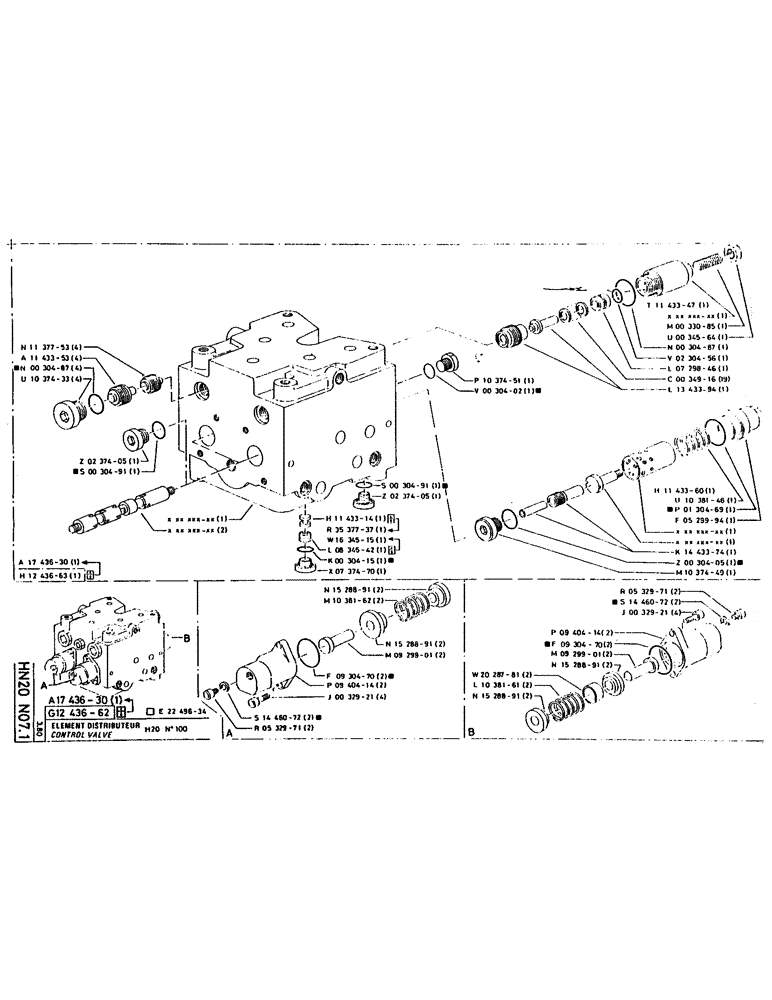 Схема запчастей Case 160CK - (222) - CONTROL VALVE (07) - HYDRAULIC SYSTEM