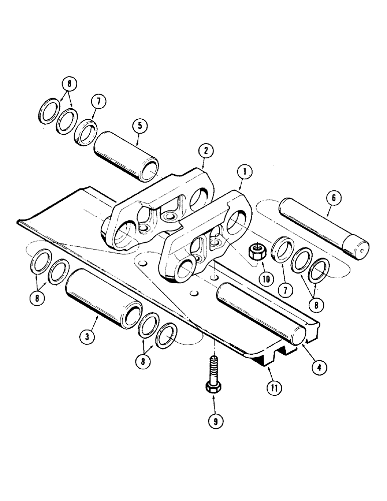 Схема запчастей Case 35 - (012) - TRACK SHOES AND LINKS, (24" WIDE TRACK ASSEMBLY), TRACK SHOES AND LINKS (30" WIDE TRACK ASSEMBLY) (48) - TRACKS & TRACK SUSPENSION