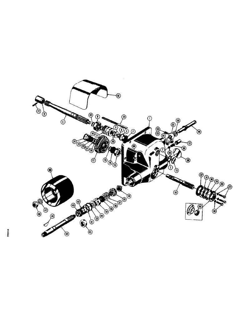 Схема запчастей Case 310F - (228) - POWER TAKE-OFF AND BELT PULLEY (05) - UPPERSTRUCTURE CHASSIS