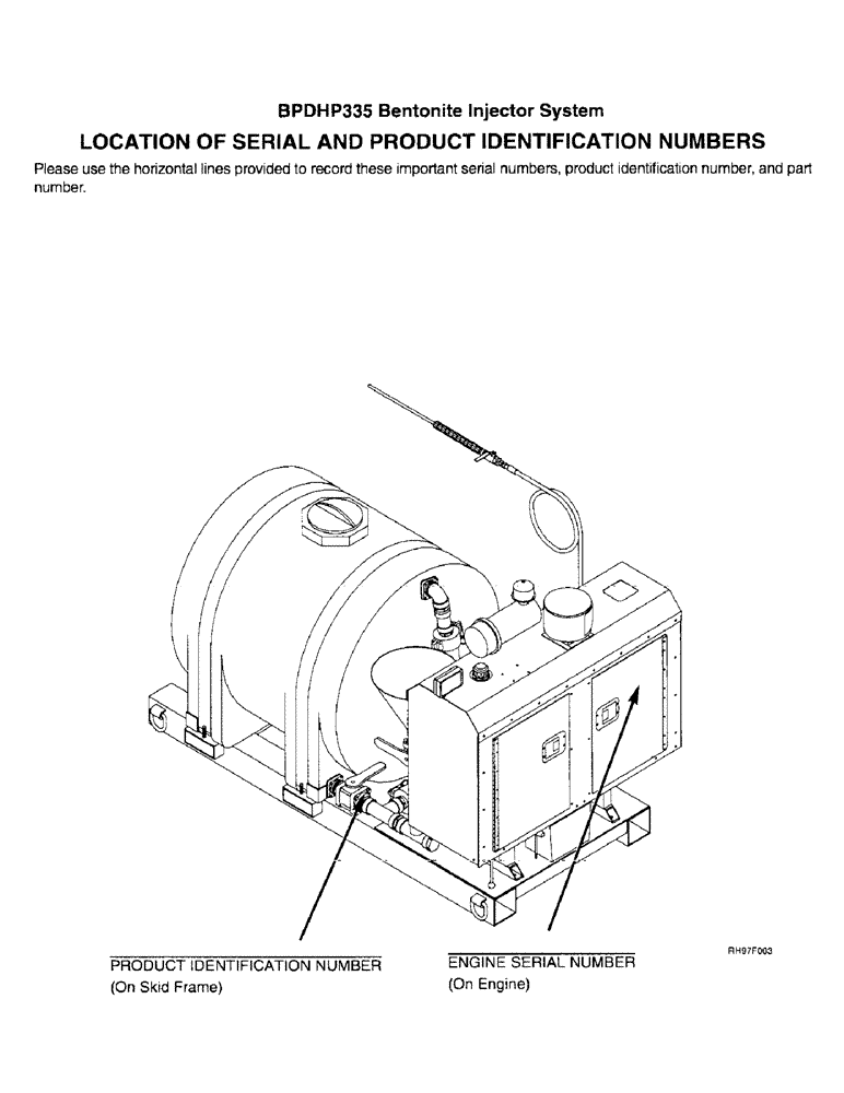Схема запчастей Case BPDHP335 - (1-2) - LOCATION OF SERIAL AND PRODUCT IDENTIFICATION NUMBERS 