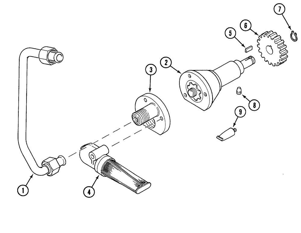 Схема запчастей Case 380B - (6-24) - REAR FRAME - TRANSFER OIL PUMP (06) - POWER TRAIN