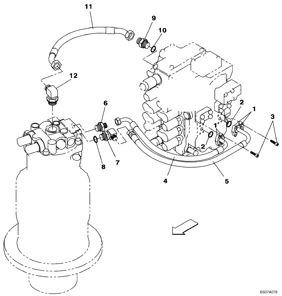 Схема запчастей Case CX160B - (08-09) - HYDRAULICS - SWING (08) - HYDRAULICS