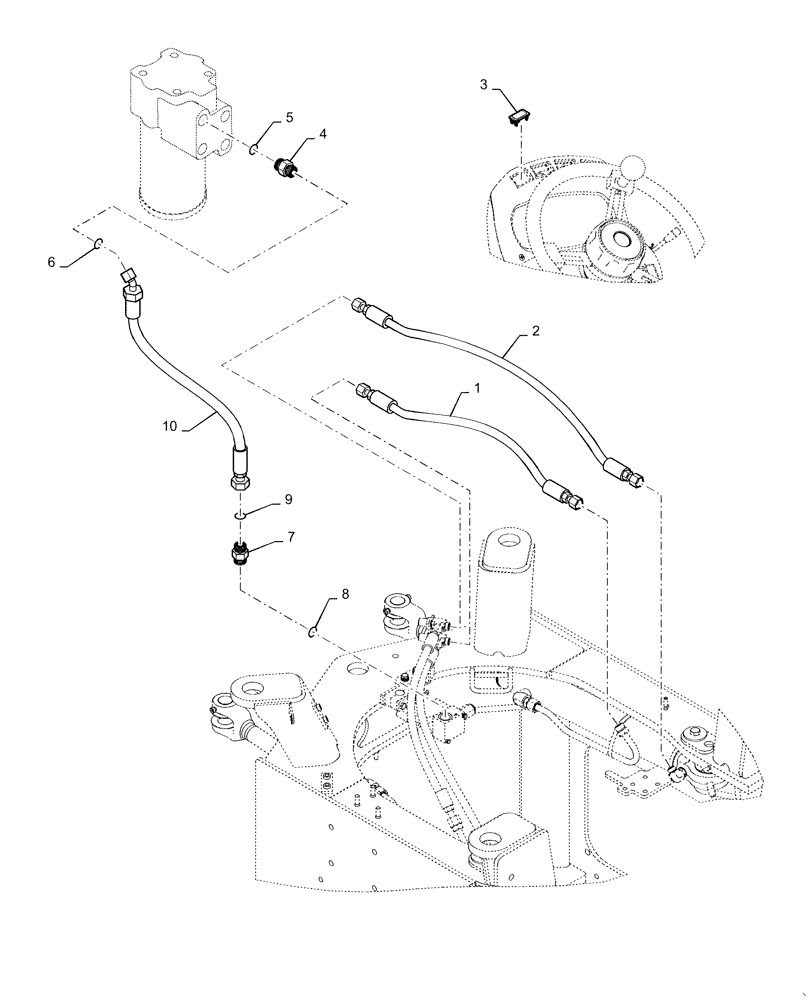 Схема запчастей Case 621F - (41.200.05) - STEERING NO JOYSTICK WITH AUX STEERING (41) - STEERING