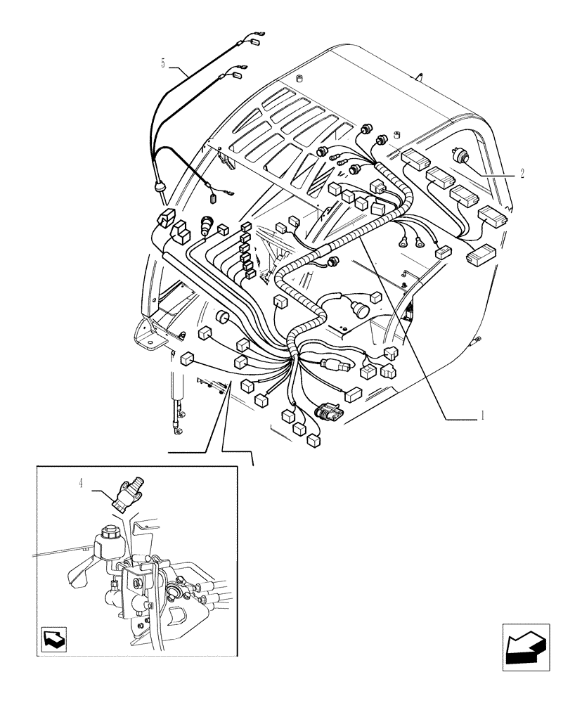 Схема запчастей Case TX842 - (9.00581A[02]) - ROPS CANOPY - COMPONENTS - OPTIONAL CODE 749260021 - VERSION (03/04) (90) - PLATFORM, CAB, BODYWORK AND DECALS