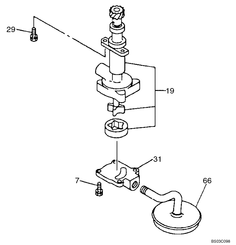 Схема запчастей Case CX75SR - (02-21) - OIL PUMP (02) - ENGINE