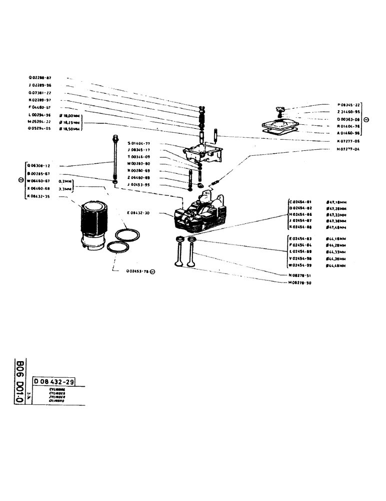Схема запчастей Case GCK120 - (022) - CYLINDER 