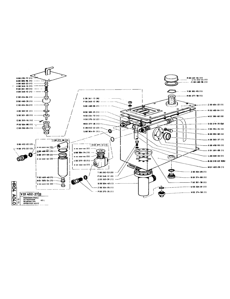 Схема запчастей Case TC45 - (071) - OIL RESERVOIR 