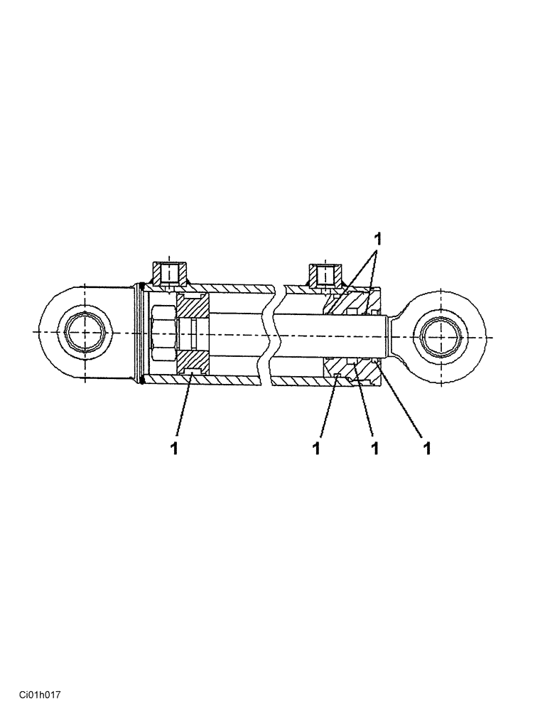 Схема запчастей Case SR20 - (10-006-01[01]) - OPERATORS COMPARTMENT TILTING CYLINDER (07) - HYDRAULIC SYSTEM