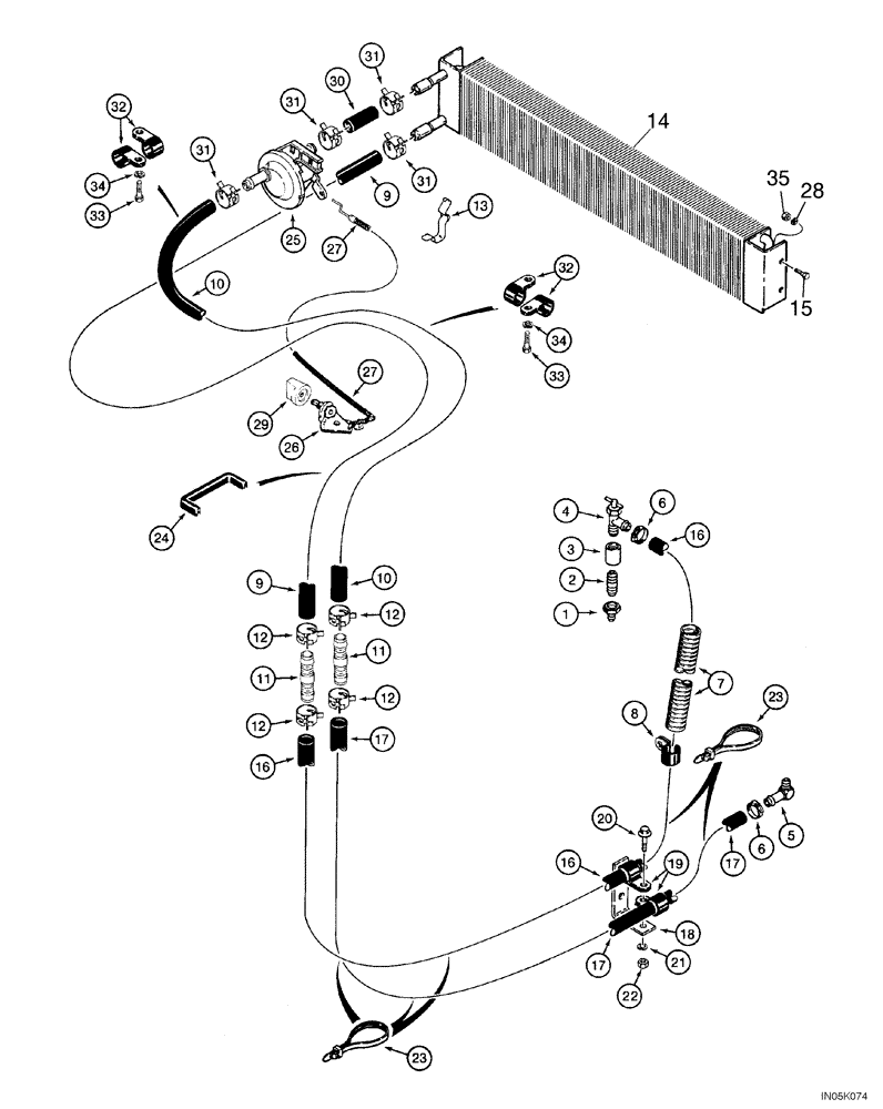Схема запчастей Case 1150H_IND - (09-31) - CAB HEATER SYSTEM (09) - CHASSIS/ATTACHMENTS