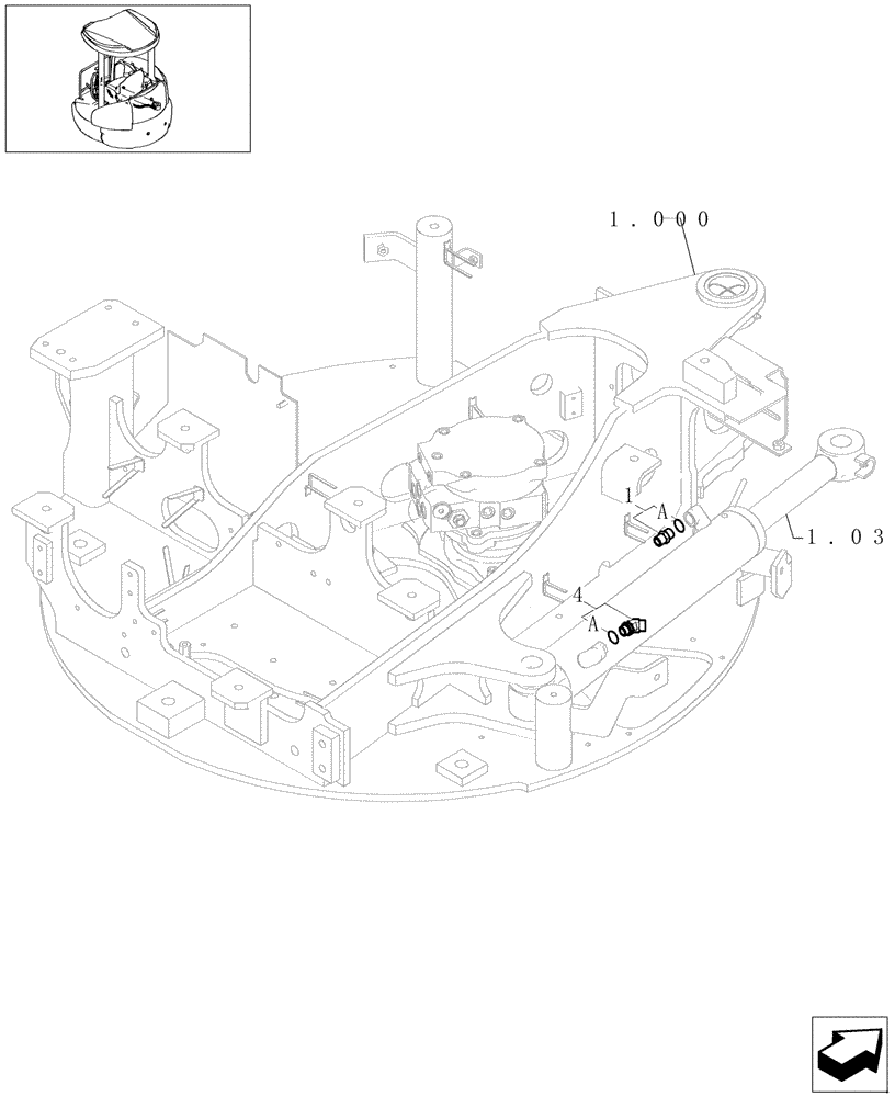 Схема запчастей Case CX20B - (1.035[02]) - HYD LINES CYLINDER SWING (35) - HYDRAULIC SYSTEMS