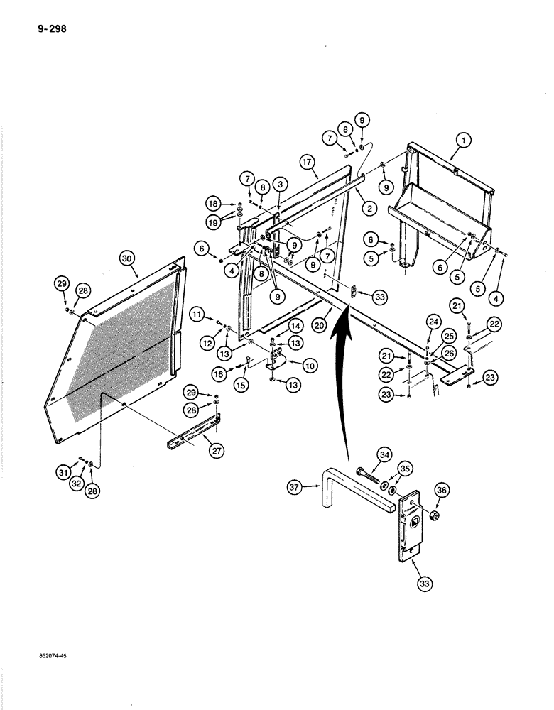 Схема запчастей Case 1080B - (9-298) - LEFT-HAND SIDE PANELS (09) - CHASSIS