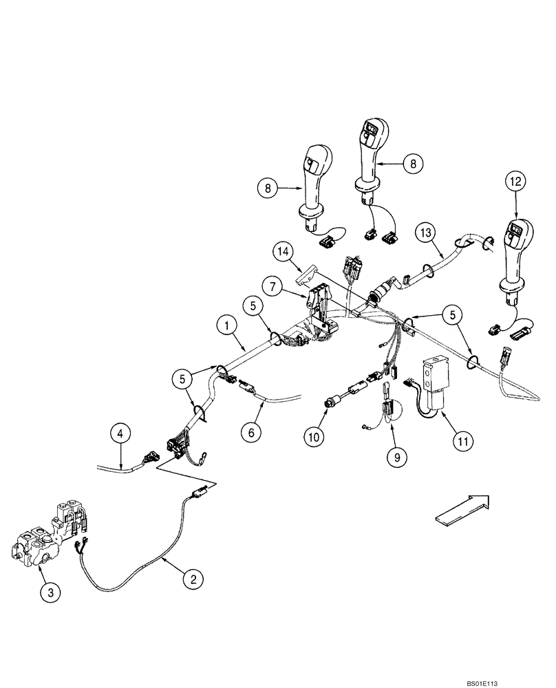 Схема запчастей Case 70XT - (04-09) - HARNESS - CHASSIS OPTIONS (04) - ELECTRICAL SYSTEMS