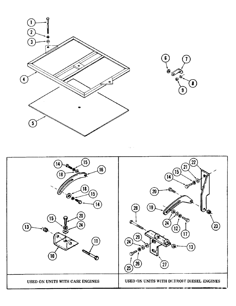 Схема запчастей Case 40 - (290) - ELECTRICAL MOUNTING BRACKETS AND HARDWARE, (USED ON UNITS WITH PIN 6270855 AND AFTER) (55) - ELECTRICAL SYSTEMS