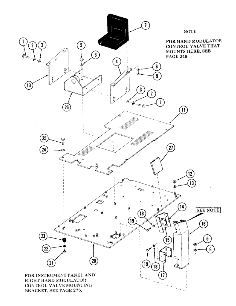 Схема запчастей Case 120 - (059) - TURNTABLE ATTACHING PARTS INSIDE OF OPERATORS CAB (90) - PLATFORM, CAB, BODYWORK AND DECALS