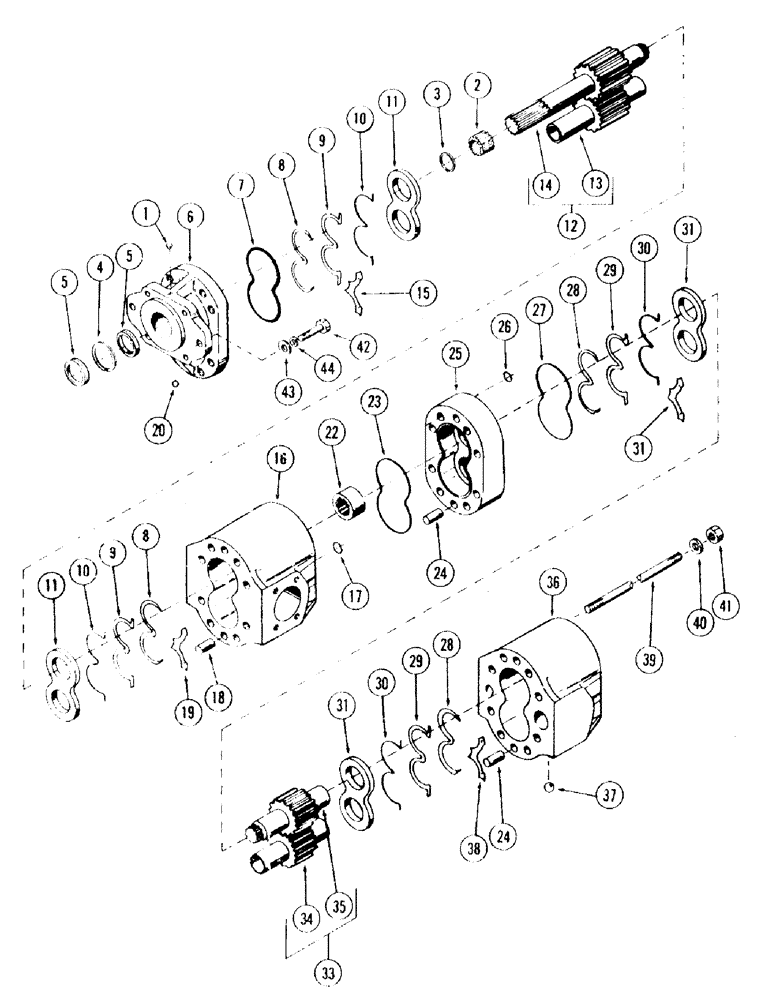 Схема запчастей Case 120 - (235) - MAIN HYDRAULIC PUMP (35) - HYDRAULIC SYSTEMS