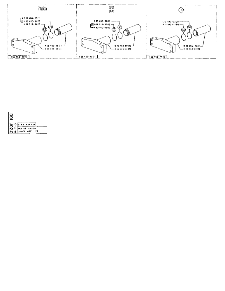 Схема запчастей Case 90BCL - (163) - SHOCK ABSORBER (04) - UNDERCARRIAGE