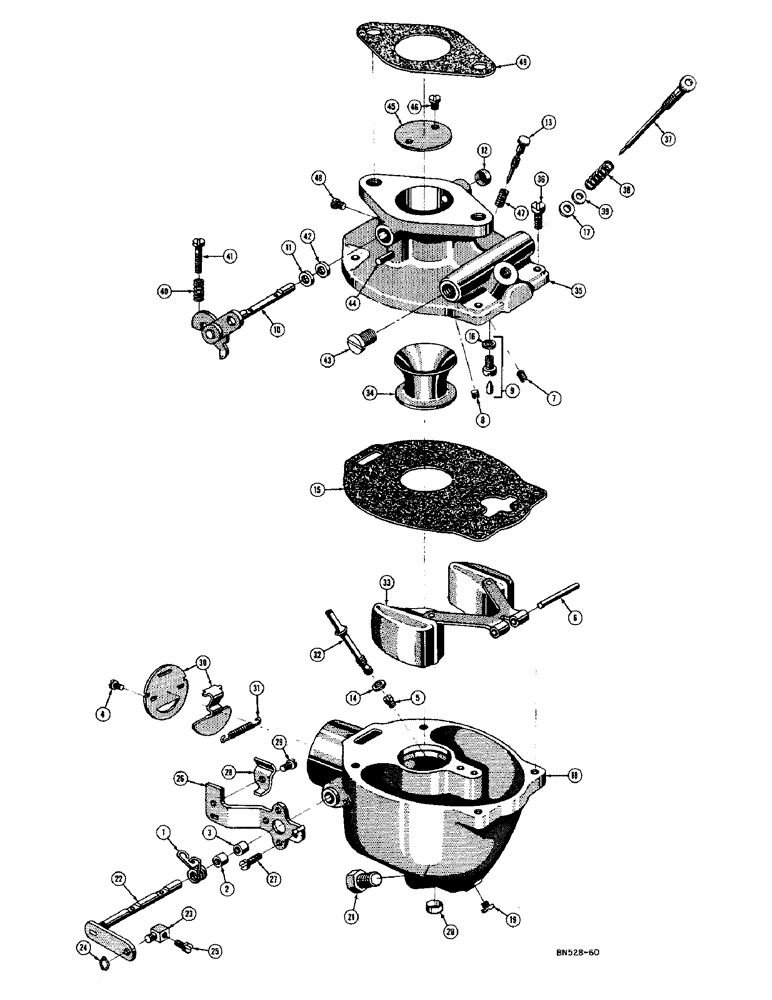 Схема запчастей Case 420C - (026) - MARVEL-SCHEBLER CARBURETOR (02) - FUEL SYSTEM