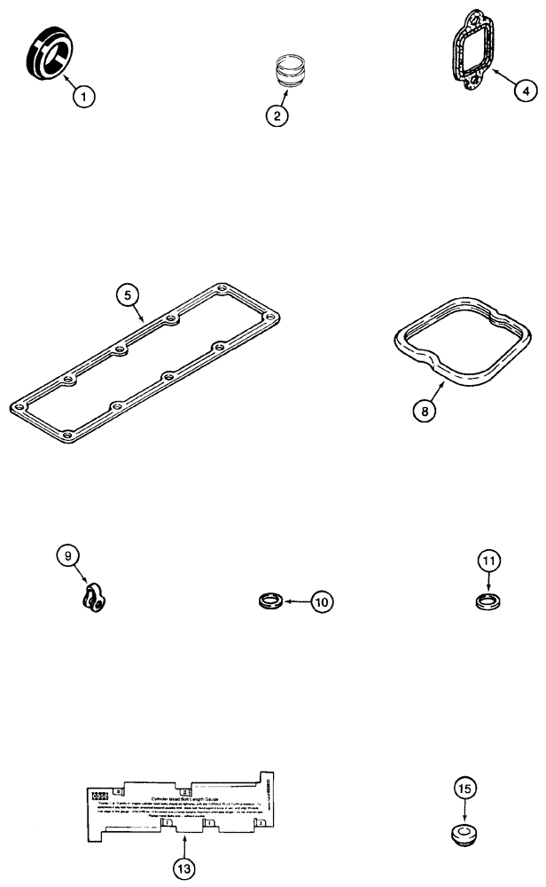 Схема запчастей Case 550H - (2-28) - GASKET KIT, 4-390 EMISSIONS CERTIFIED ENGINE, VALVE GRIND (02) - ENGINE