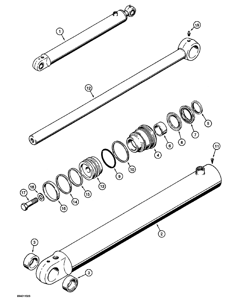 Схема запчастей Case 580SL - (8-146) - LOADER LIFT CYLINDERS (08) - HYDRAULICS