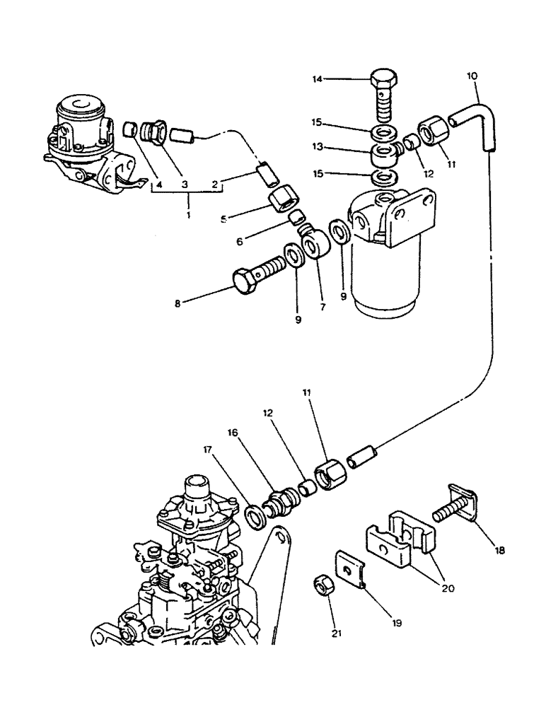 Схема запчастей Case 221B - (3-10) - FUEL SYSTEM, 121B (DAH1215912-) / 221B (DAH2215913-) (03) - FUEL SYSTEM