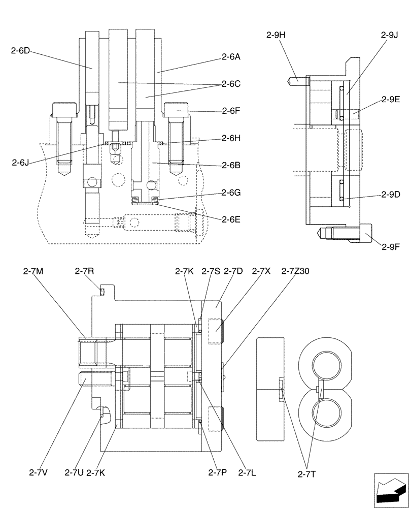 Схема запчастей Case CX50B - (01-021[04]) - POWER TAKE-OFF ASSY, COOLER (35) - HYDRAULIC SYSTEMS