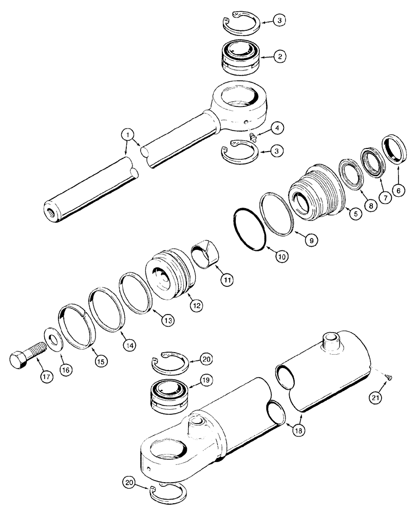 Схема запчастей Case 921B - (5-022) - STEERING CYLINDER (05) - STEERING