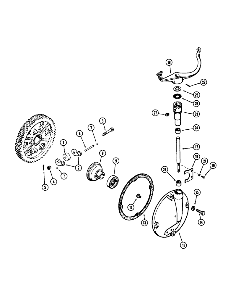 Схема запчастей Case W7 - (062) - GOVERNOR, (284) SPARK IGNITION ENGINE (02) - ENGINE