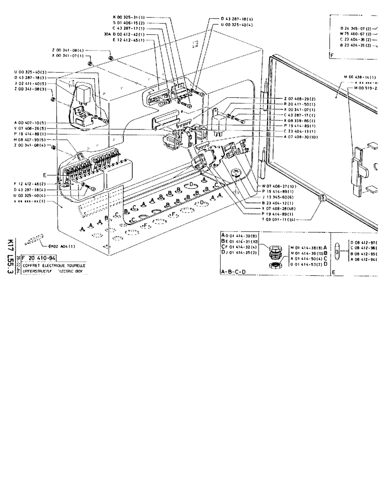 Схема запчастей Case 90BCL - (373) - UPPERSTRUCTURE ELECTRIC BOX (06) - ELECTRICAL SYSTEMS