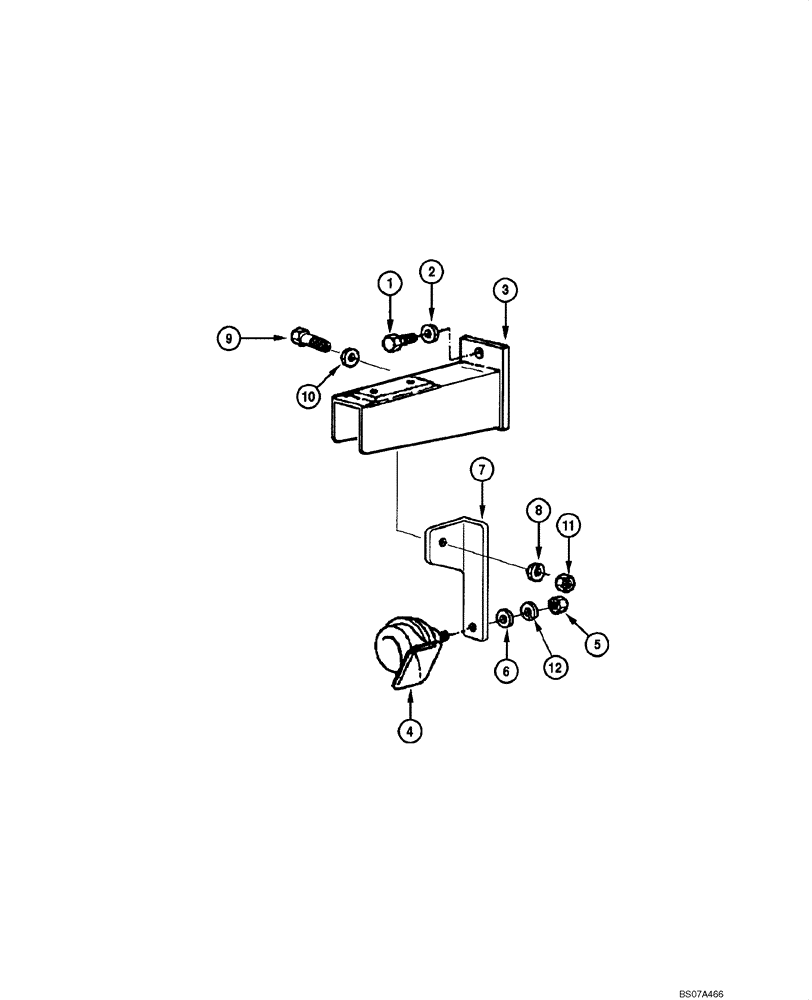 Схема запчастей Case 865 VHP - (04.13[00]) - ELECTRIC SYSTEM - HORN (04) - ELECTRICAL SYSTEMS