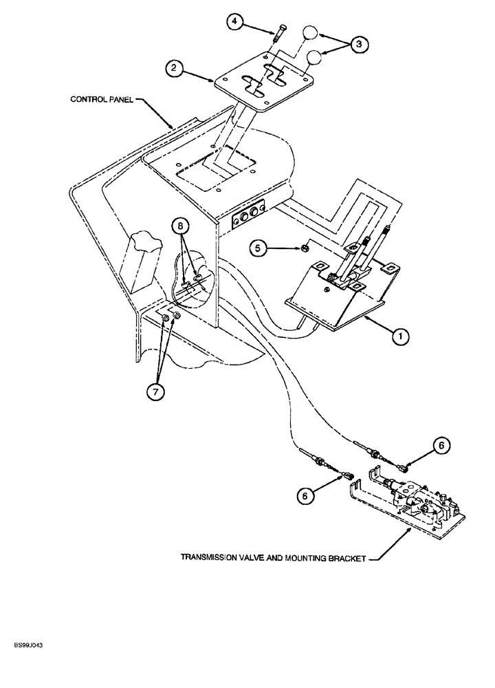 Схема запчастей Case 689G - (06-02) - TRANSMISSION CONTROLS (06) - POWER TRAIN