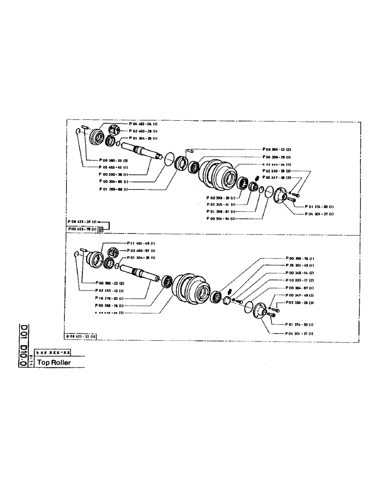 Схема запчастей Case 160CL - (32) - TOP ROLLER (04) - UNDERCARRIAGE