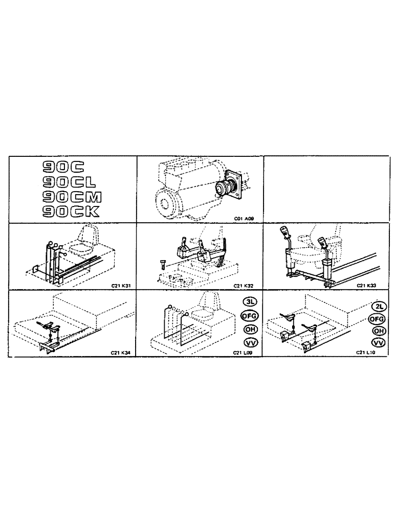 Схема запчастей Case 90CL - (001H) - PICTORIAL (00) - PICTORIAL INDEX